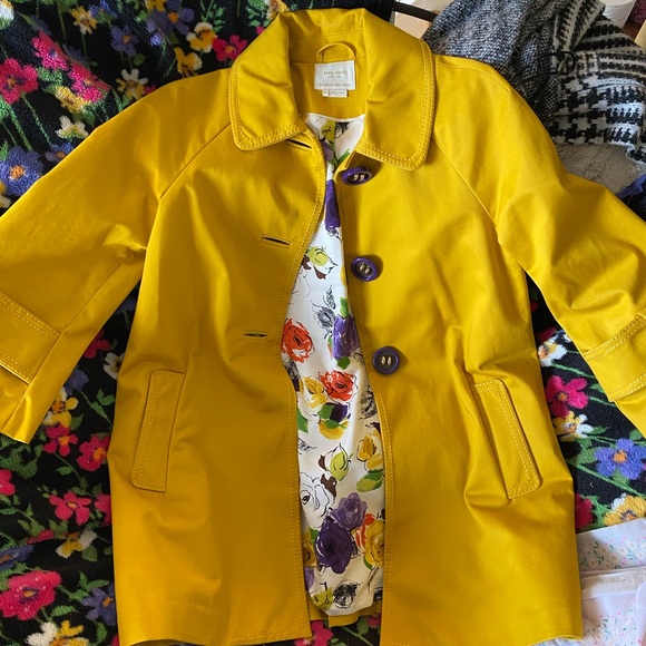 Kate spade xs yellow coat